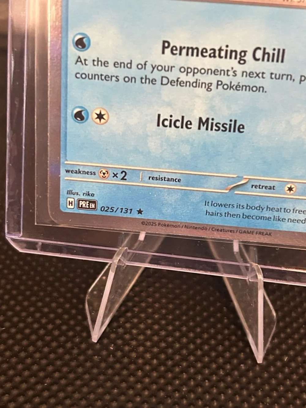 Pokemon Glaceon 025/131 Holo from Prismatic Evolutions Set M/NM